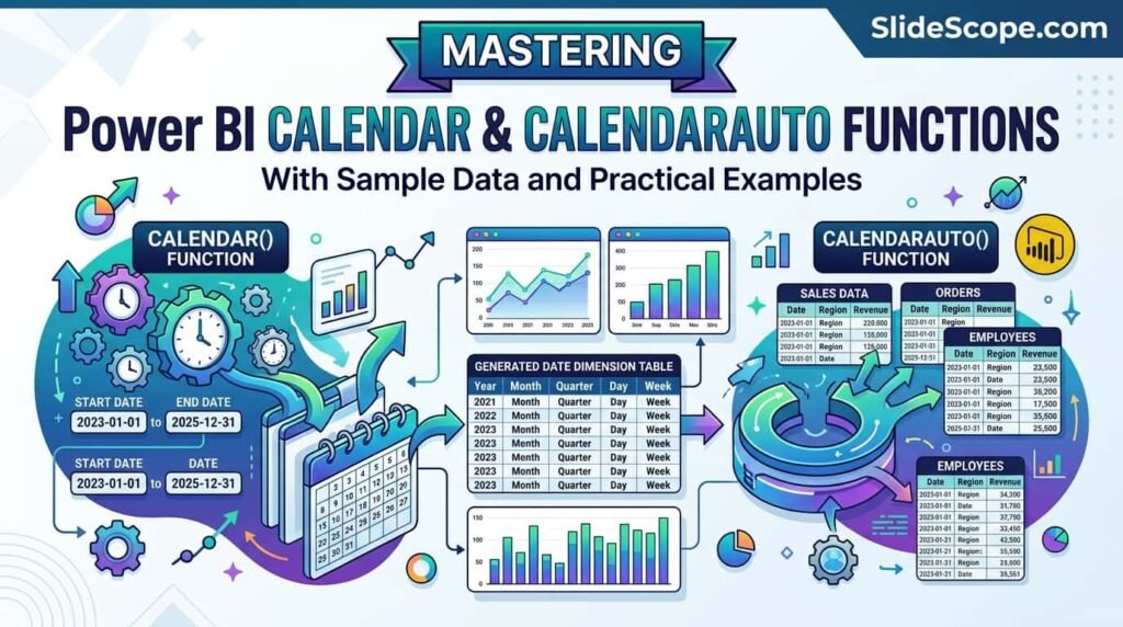 Mastering Power BI CALENDAR and CALENDARAUTO Functions with Sample Data and Practical Examples