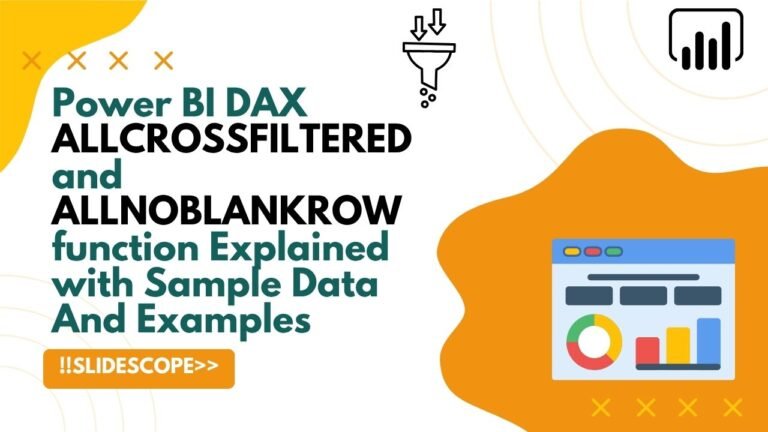 Power BI DAX ALLCROSSFILTERED and ALLNOBLANKROW function Explained with ...
