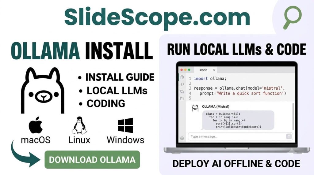 Downloading and Installing Ollama A Complete Guide to Running LLMs Locally and Coding with Them