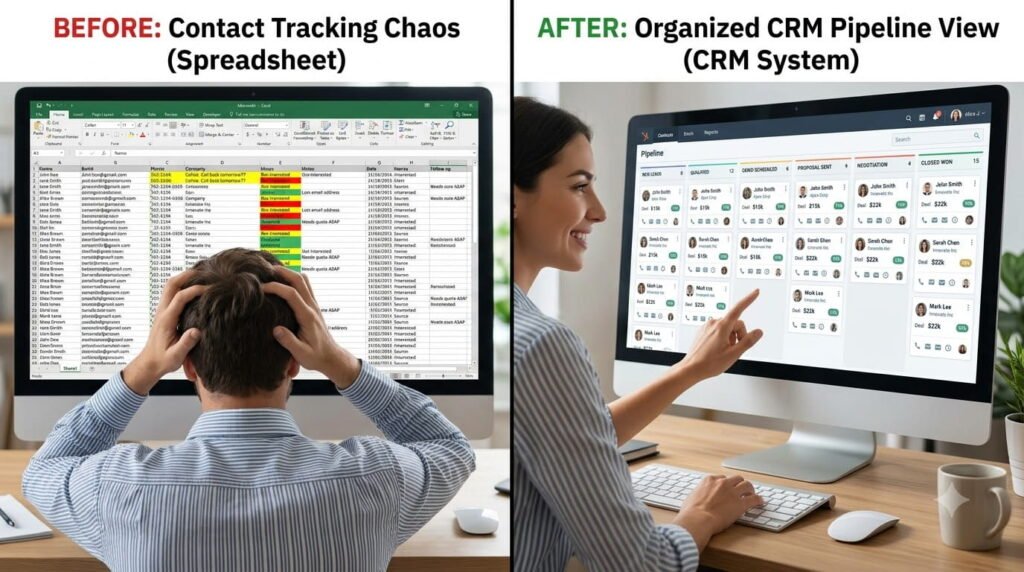Spreadsheet vs CRM System